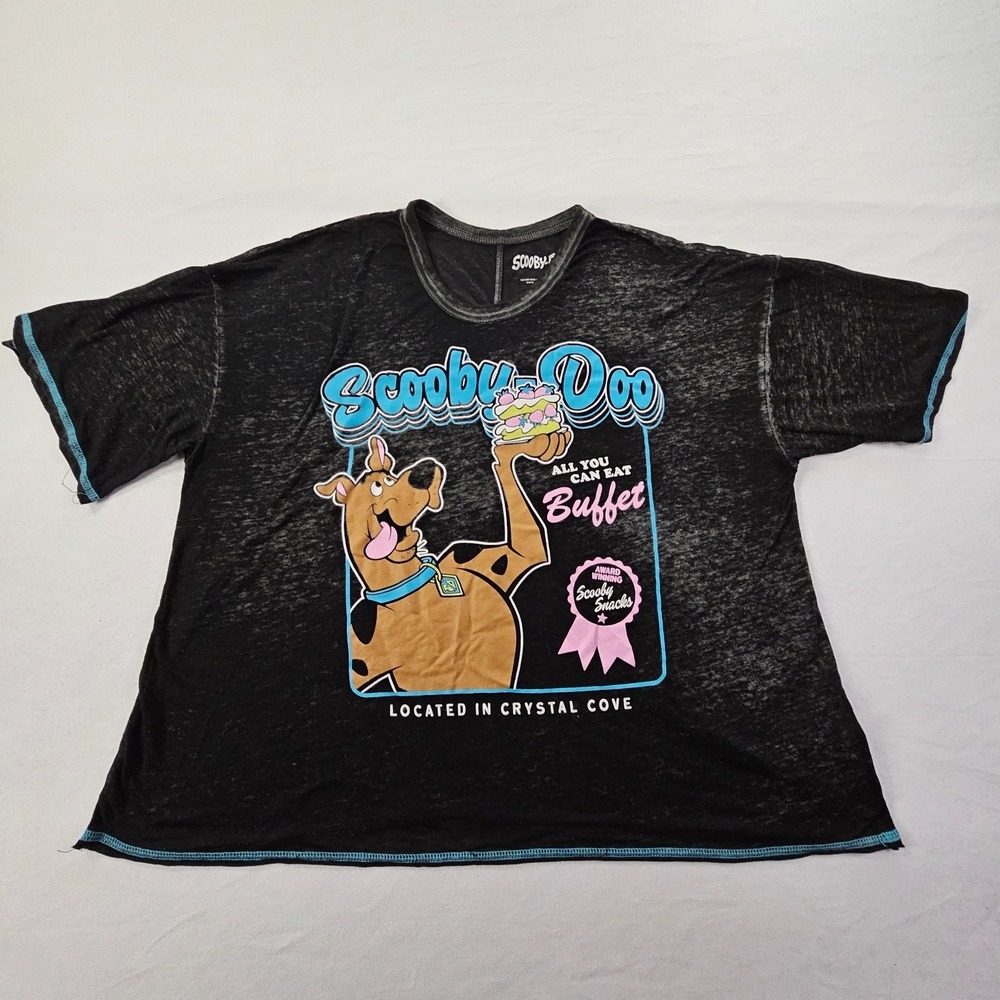 Scooby-Doo Crystal Cove Black Short Sleeve Burnout Sleepshirt Women's XL
